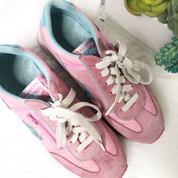 Vintage KangaRoo sneakers pink and aqua size 8 - Picture 2 of 8